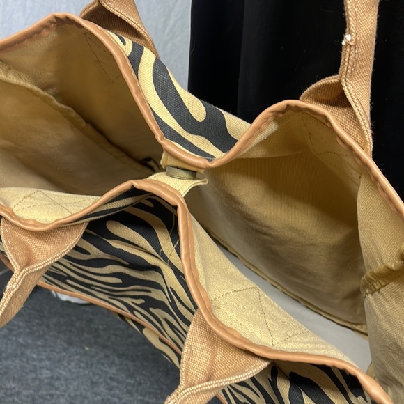JoAnn Bags Joann Zebra Print Canvas Craft Tote Poshmark